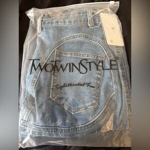 Women’s mesh and flare Blue Jeans